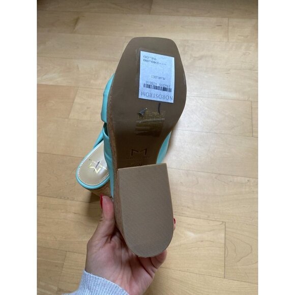 MARC Fisher BNWT "arlee 3" platform sandal women NEW light blue - Picture 7 of 8
